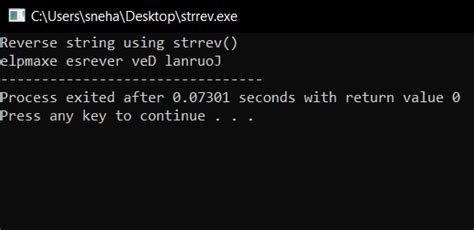 How to reverse std::string using std::reverse (C++).